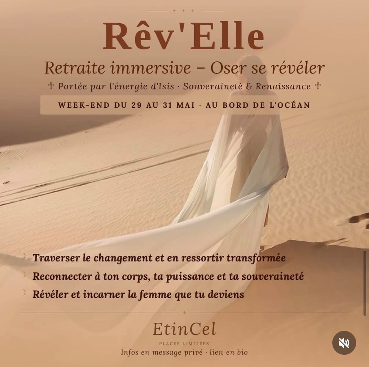 Rêv'Elle, Retraite immersive, énergie d'Isis dans le désert